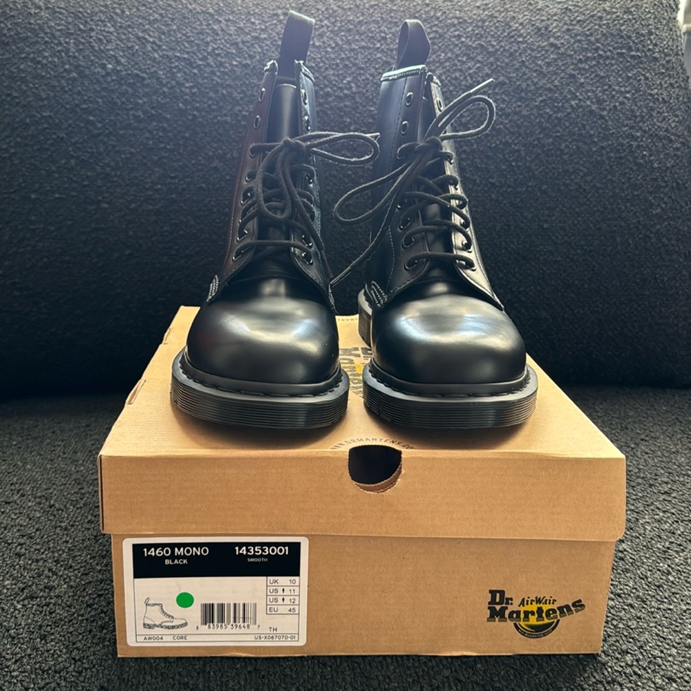Dr. Martens 1460 Mono boot in black smooth